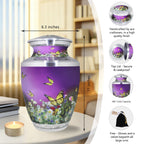 Butterfly Urns for Ashes – Large Butterfly Urn with Floral Engraving for Adults | MEILINXU