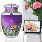 Butterfly Urns for Ashes – Large Butterfly Urn with Floral Engraving for Adults | MEILINXU