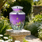 Butterfly Urns for Ashes – Large Butterfly Urn with Floral Engraving for Adults | MEILINXU