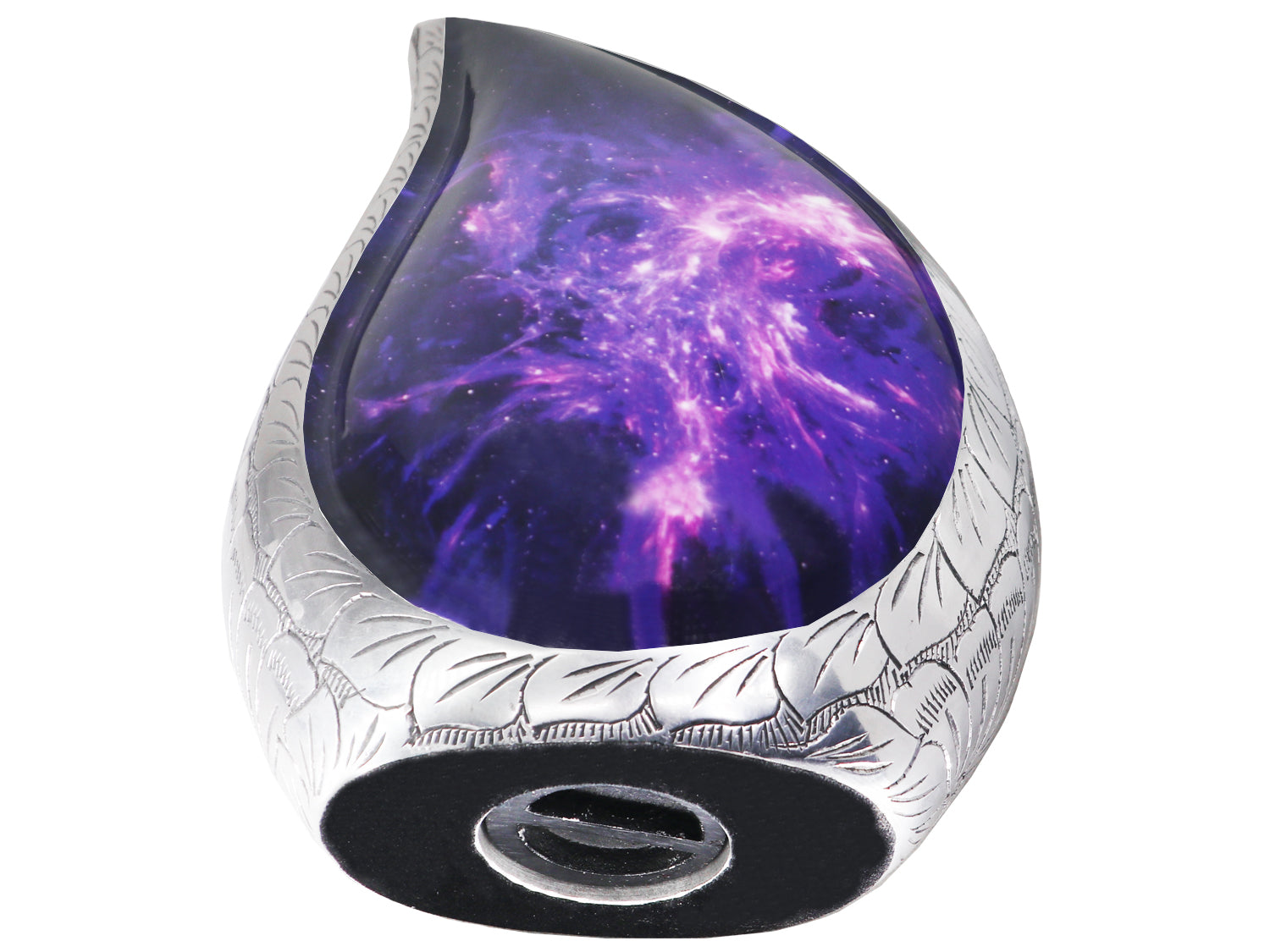 Amethyst Urn for Ashes – Cosmic Galaxy Full Size Urn, Brass Keepsake & 3 Mini Urns | MEILINXU — Distinctive Memorial Artwork