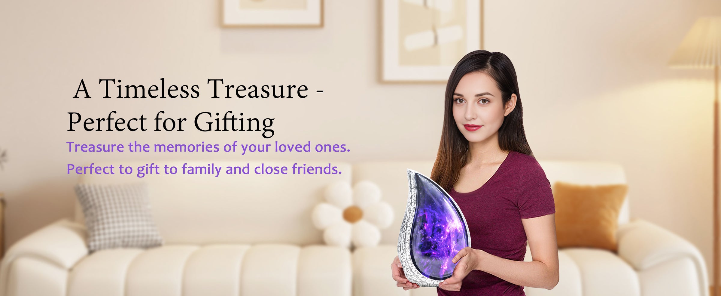 Amethyst Urn for Ashes – Cosmic Galaxy Full Size Urn, Brass Keepsake & 3 Mini Urns | MEILINXU — A Personal Memorial