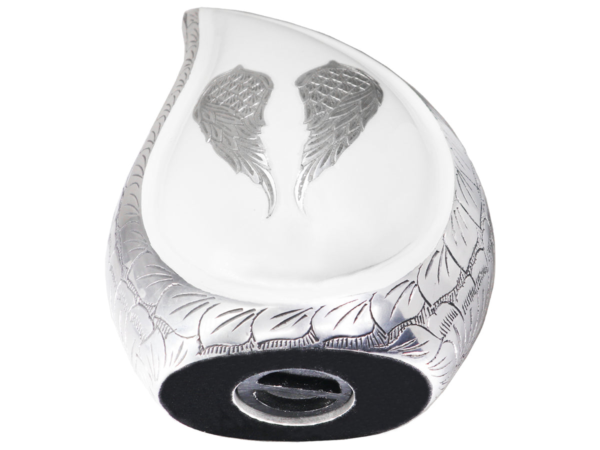 Angel Wing Urn for Ashes – Unique Tear Drop Adult Urns for Human Ashes, White or Purple | MEILINXU — Distinctive Memorial Artwork