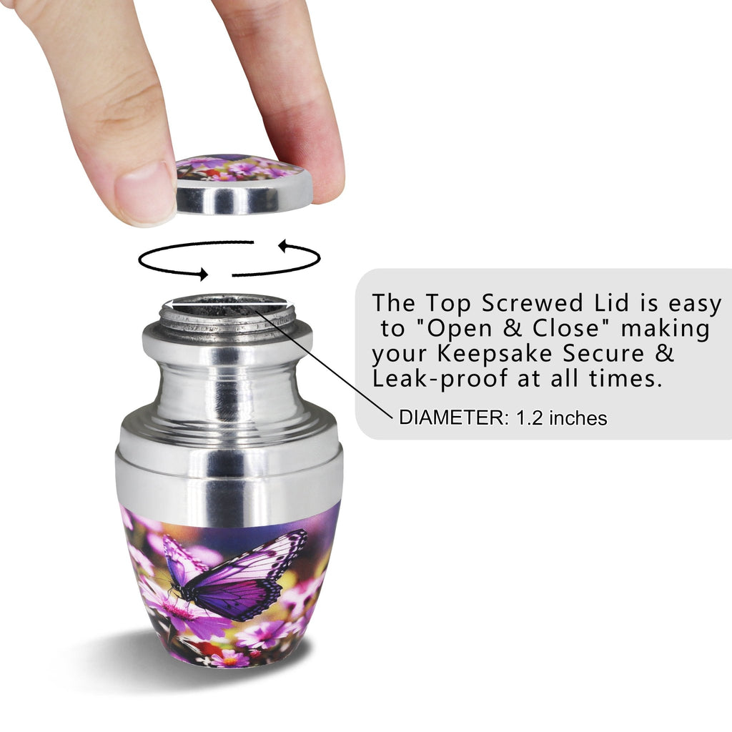 Urns for cremated remains with a secure threaded lid, protects ashes in an urn for an infant or baby