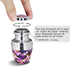 Urns for cremated remains with a secure threaded lid, protects ashes in an urn for an infant or baby