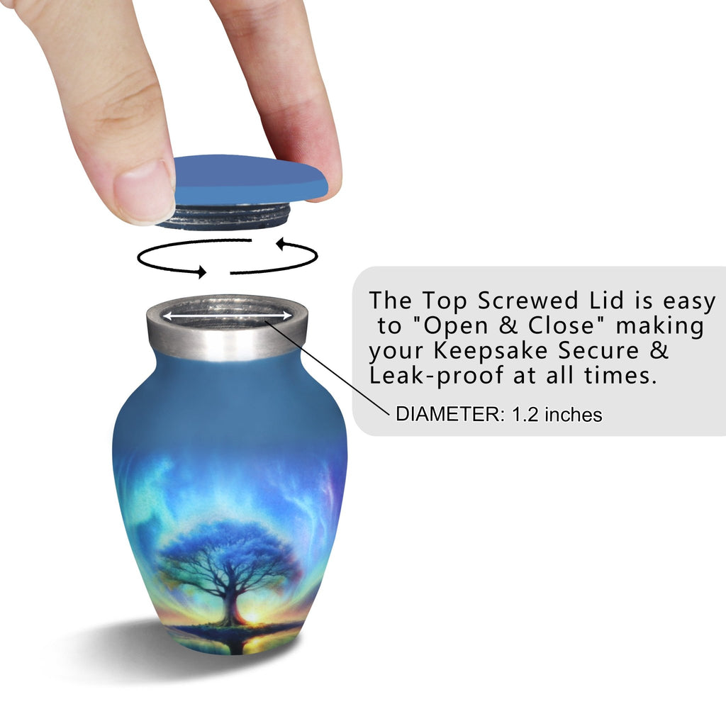 Urns for cremated remains with a secure threaded lid, protecting ashes in an urn with lasting care