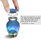Urns for cremated remains with a secure threaded lid, protecting ashes in an urn with lasting care