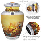 Butterfly Urns for Ashes – Large Butterfly Urn with Floral Engraving for Adults | MEILINXU