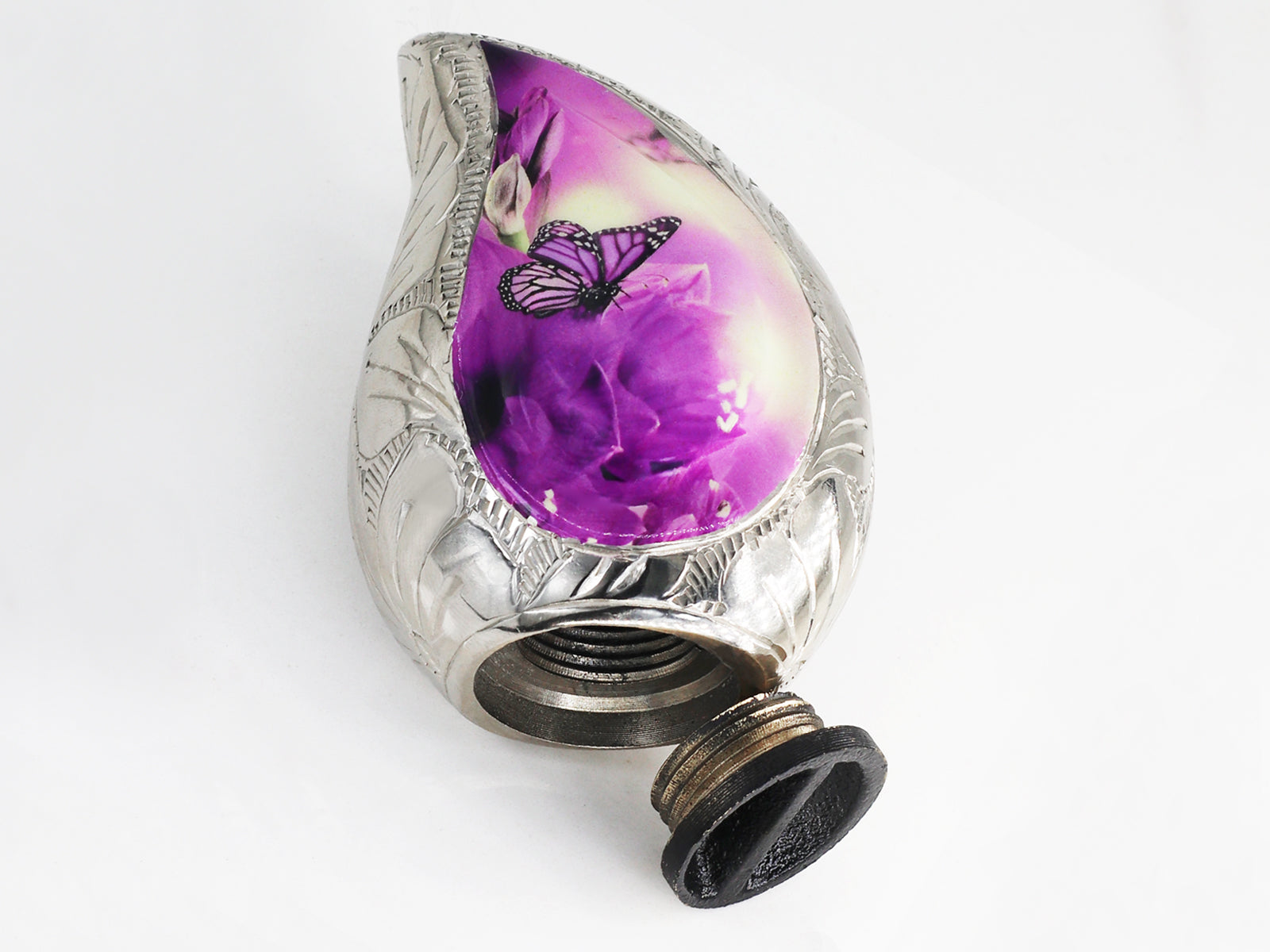 Purple Cremation Urns – Butterfly Tear Drop Adult Urn, Mini Keepsake Urn & Set of 3 | MEILINXU — Made with Care