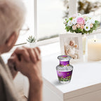 Butterfly Urns for Ashes – Large Butterfly Urn with Floral Engraving for Adults | MEILINXU