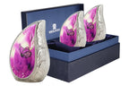 M MEILINXU Butterfly & Flower Urn, Cremation Urns for Human Ashes - Display at Home or Niche, Engraved Aluminum Tear Drop Urn for Ashes Adult Female & Male