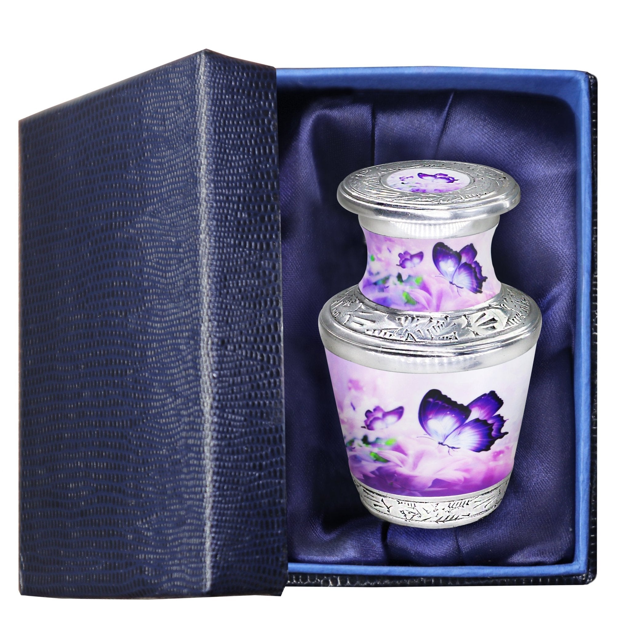 Butterfly Urns for Ashes – Large Butterfly Urn with Floral Engraving for Adults | MEILINXU