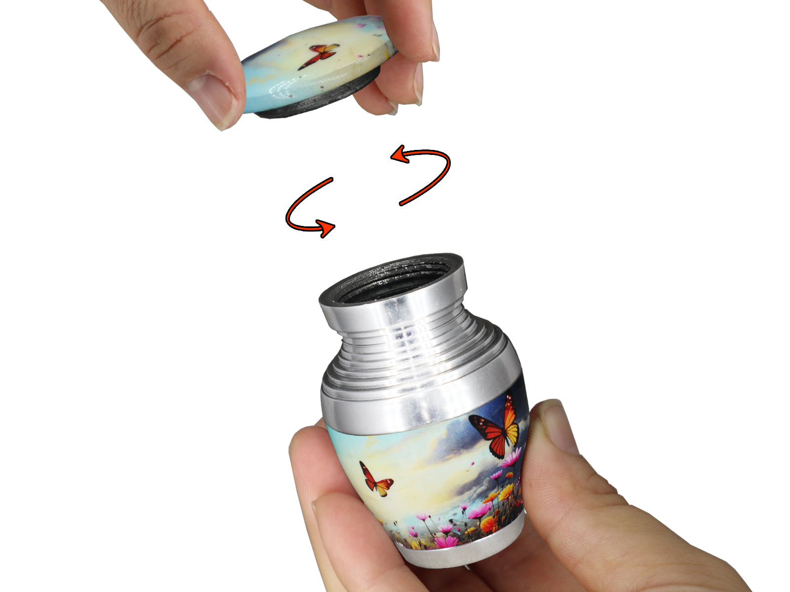 Colorful Butterfly Urns for Ashes – Floral Large or Small Cremation Urn for Human Ashes | MEILINXU — Made with Care