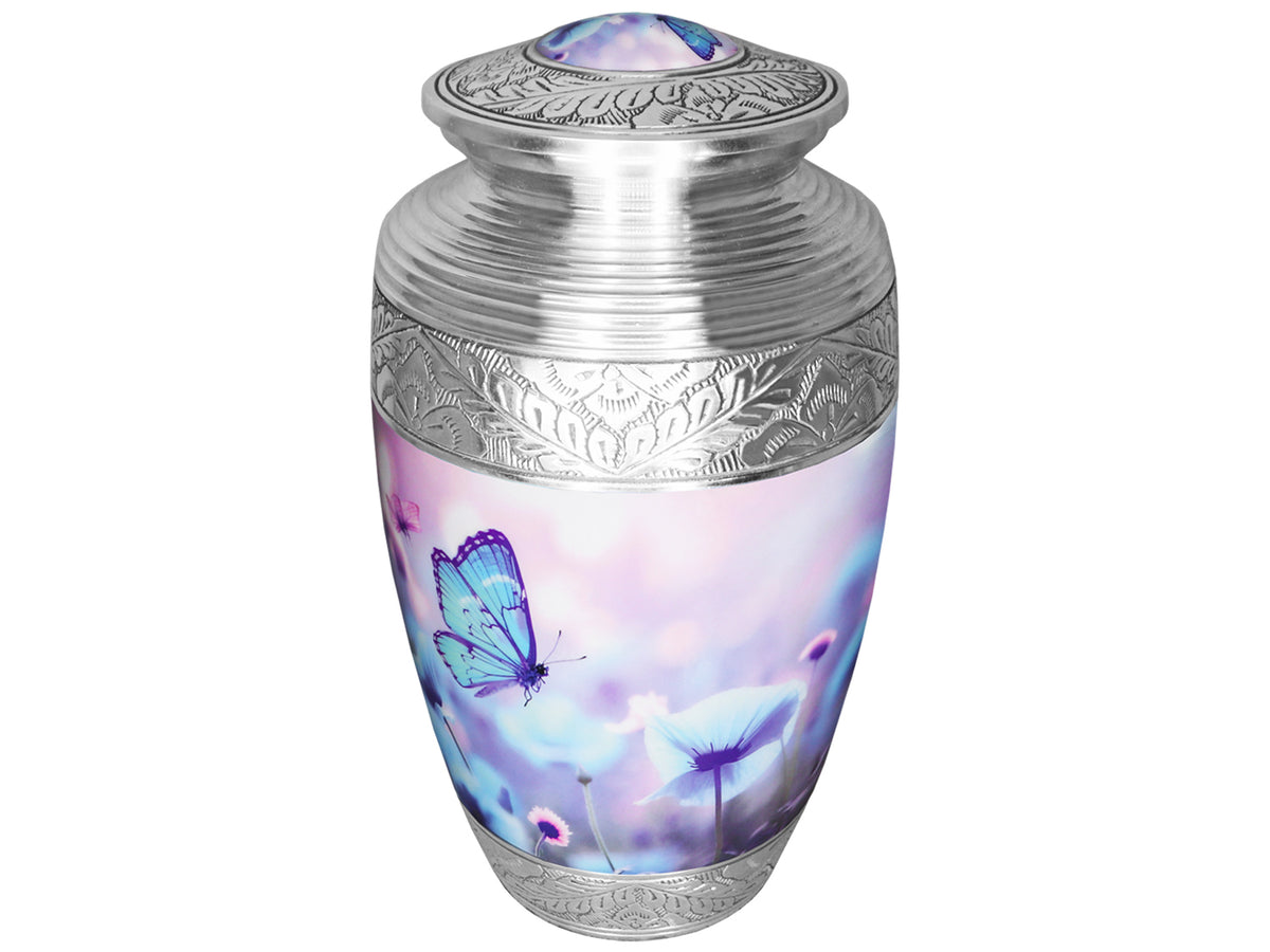 Blue Butterfly Urns for Ashes – Large Adult Urn and Mini Keepsake Urn for Human Ashes | MEILINXU — Thoughtful Presentation
