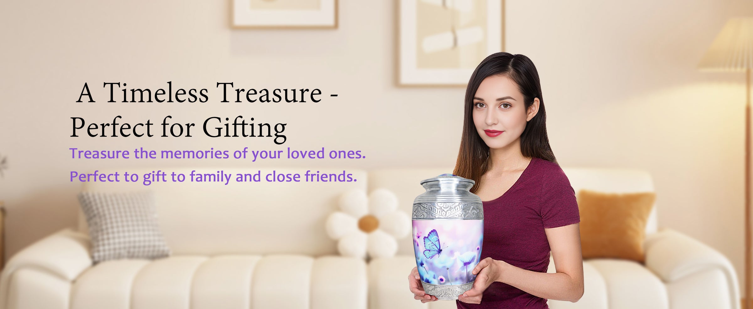 Blue Butterfly Urns for Ashes – Large Adult Urn and Mini Keepsake Urn for Human Ashes | MEILINXU — A Personal Memorial