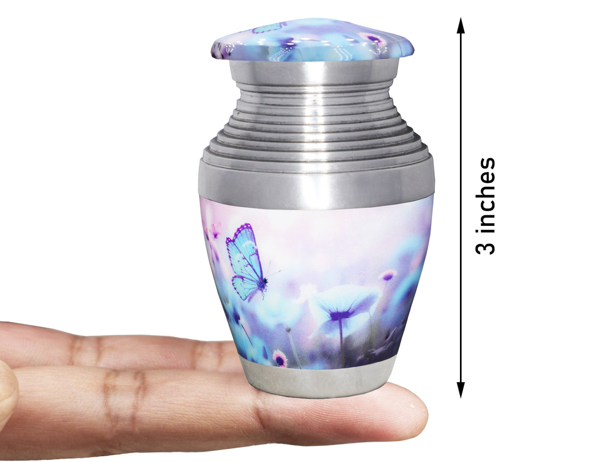 Blue Butterfly Urns for Ashes – Large Adult Urn and Mini Keepsake Urn for Human Ashes | MEILINXU — Secure and Considered Design