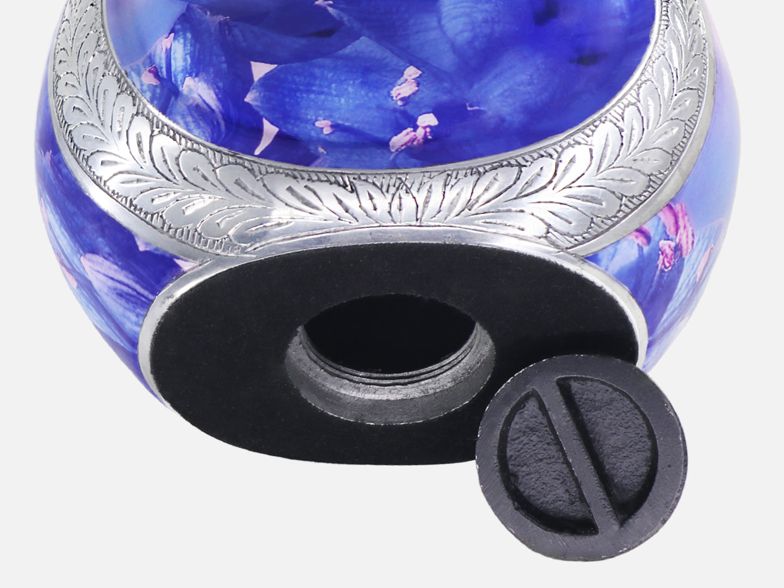 Blue Urns for Human Ashes – Butterfly Teardrop Full Size Urn and Small Brass Keepsake Urn | MEILINXU — A Personal Memorial