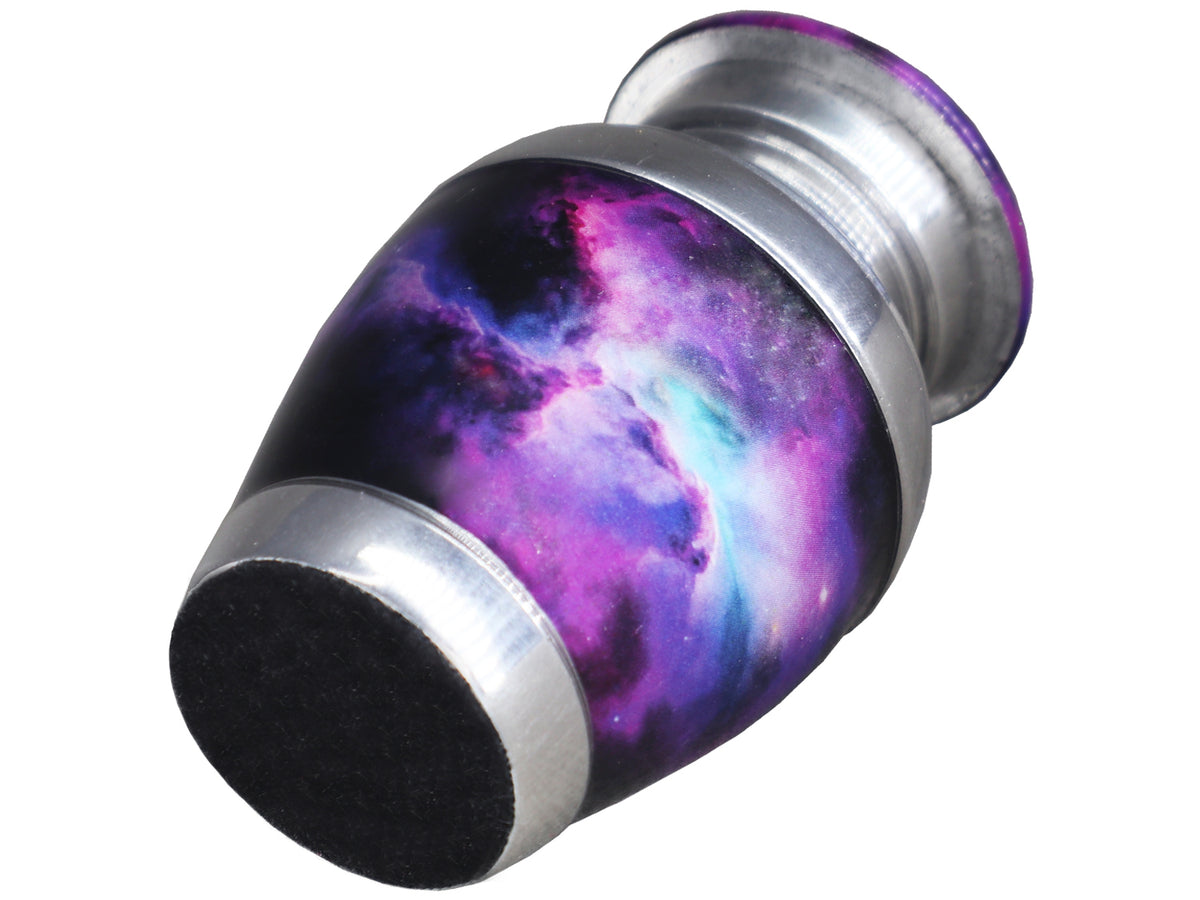 Purple Urns for Human Ashes – Cosmic Galaxy Full Size Adult Urn and Mini Keepsake Urn | MEILINXU — Distinctive Memorial Artwork