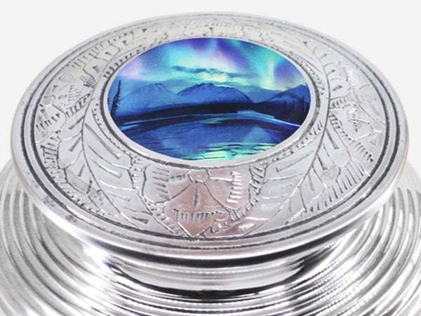 Aurora Borealis Urn for Ashes – Northern Lights Adult Urn and Mini Keepsake Urn | MEILINXU — Secure and Considered Design