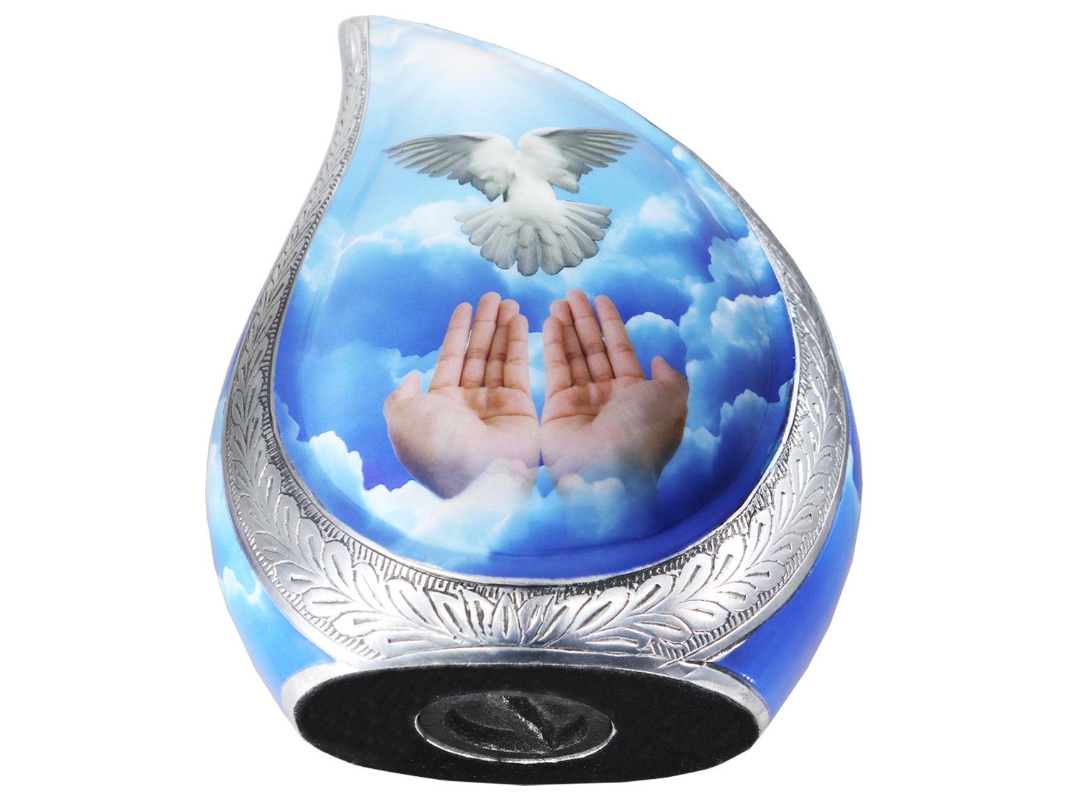 Dove Urn for Ashes – Blue Tear Drop Unique Cremation Urn, Large Adult Urn for Human Ashes | MEILINXU — Distinctive Memorial Artwork