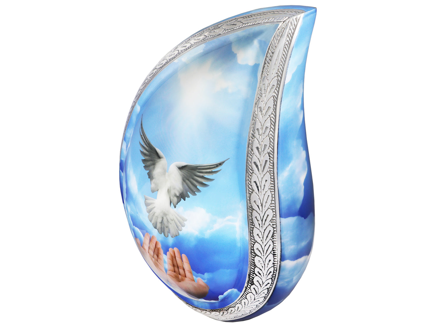 Dove Urn for Ashes – Blue Tear Drop Unique Cremation Urn, Large Adult Urn for Human Ashes | MEILINXU — Thoughtful Presentation