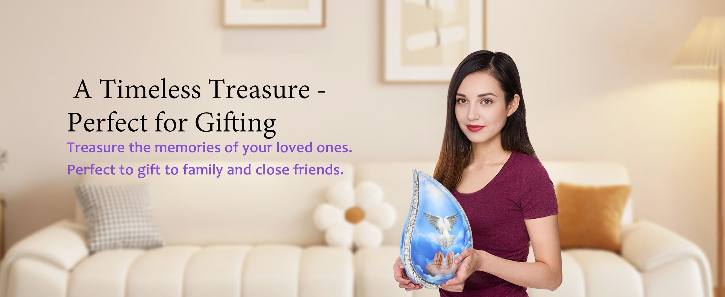 Dove Urn for Ashes – Blue Tear Drop Unique Cremation Urn, Large Adult Urn for Human Ashes | MEILINXU — A Personal Memorial