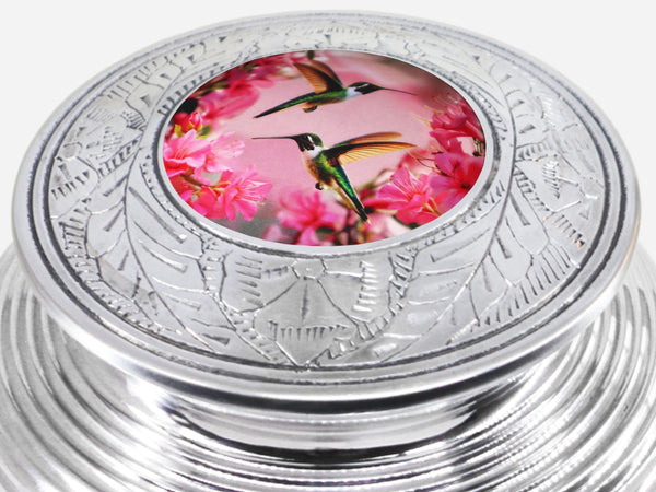 Pink Hummingbird Urn for Ashes – Floral Full Size Adult Cremation Urn for Human Ashes | MEILINXU — Secure and Considered Design