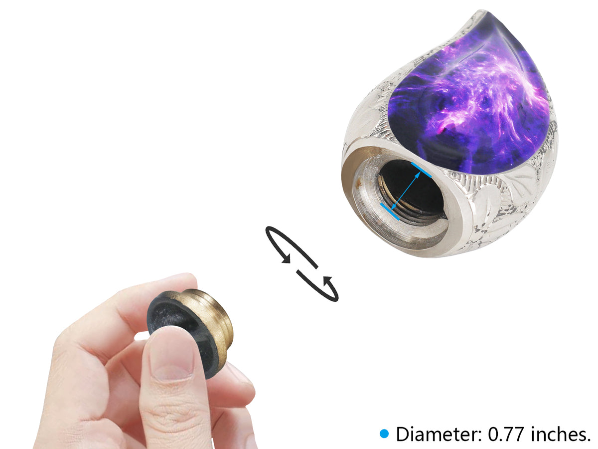 Amethyst Urn for Ashes – Cosmic Galaxy Full Size Urn, Brass Keepsake & 3 Mini Urns | MEILINXU — Made with Care