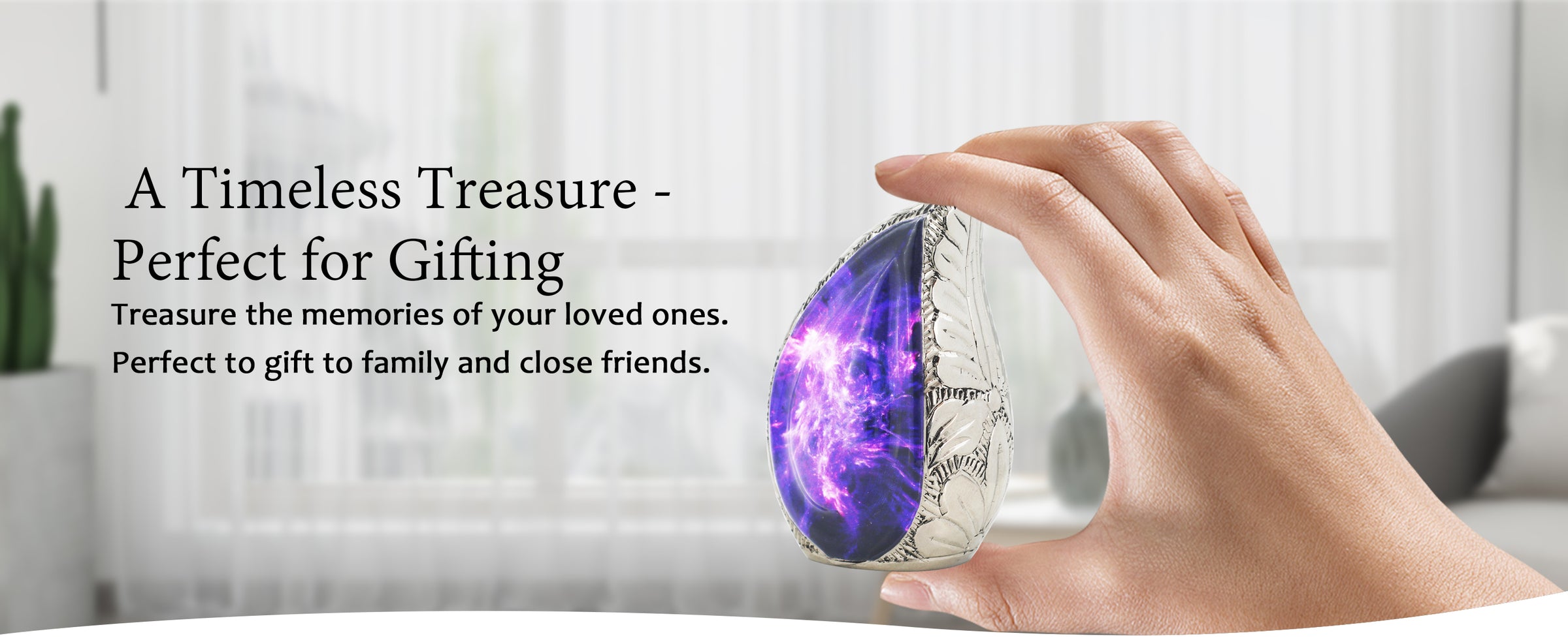 Amethyst Urn for Ashes – Cosmic Galaxy Full Size Urn, Brass Keepsake & 3 Mini Urns | MEILINXU — A Personal Memorial