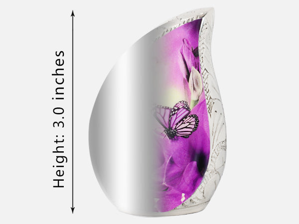 Purple Cremation Urns – Butterfly Tear Drop Adult Urn, Mini Keepsake Urn & Set of 3 | MEILINXU — Secure and Considered Design