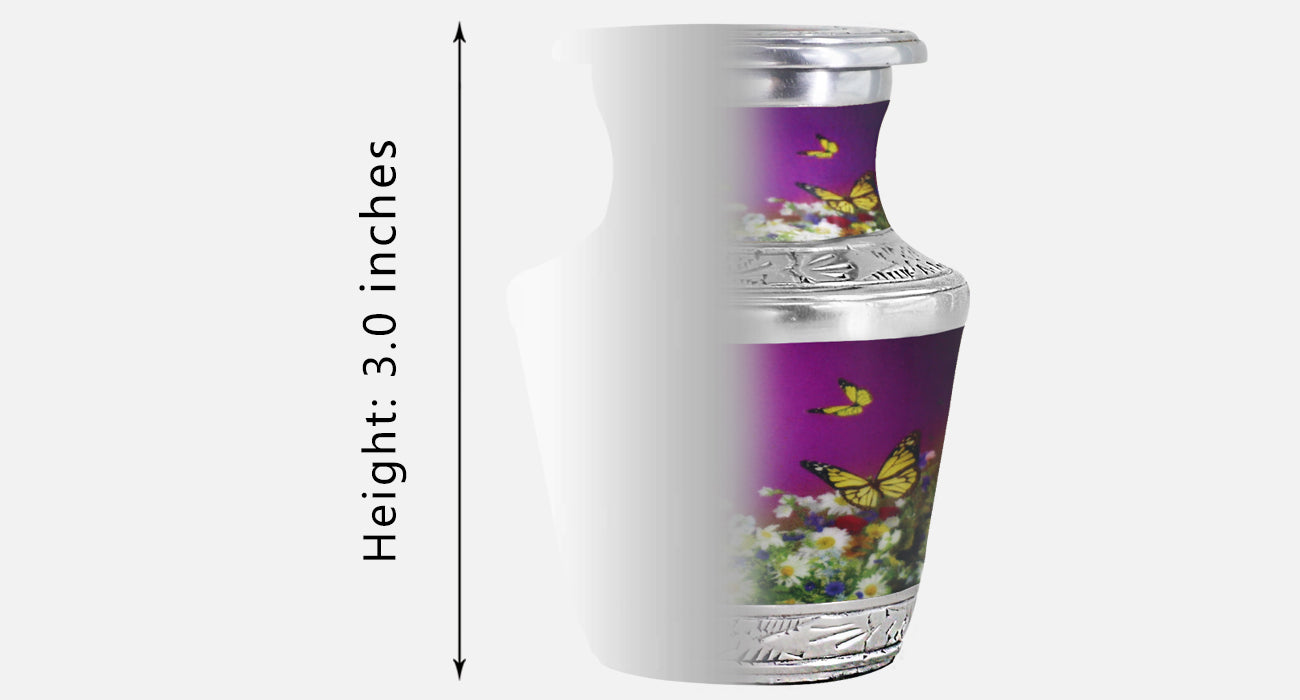 Purple Urn for Ashes – Butterfly Floral Cremation Urns, Large Adult & Small Keepsake | MEILINXU — Secure and Considered Design