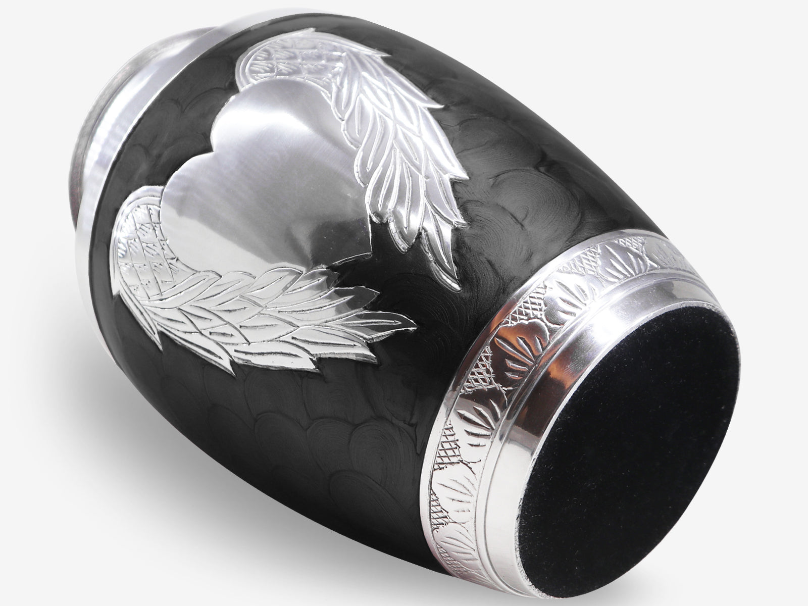 Heart Urn for Ashes – Angel Wings Adult Cremation Urn for Human Ashes in Black or Pink | MEILINXU — Made for Lasting Remembrance