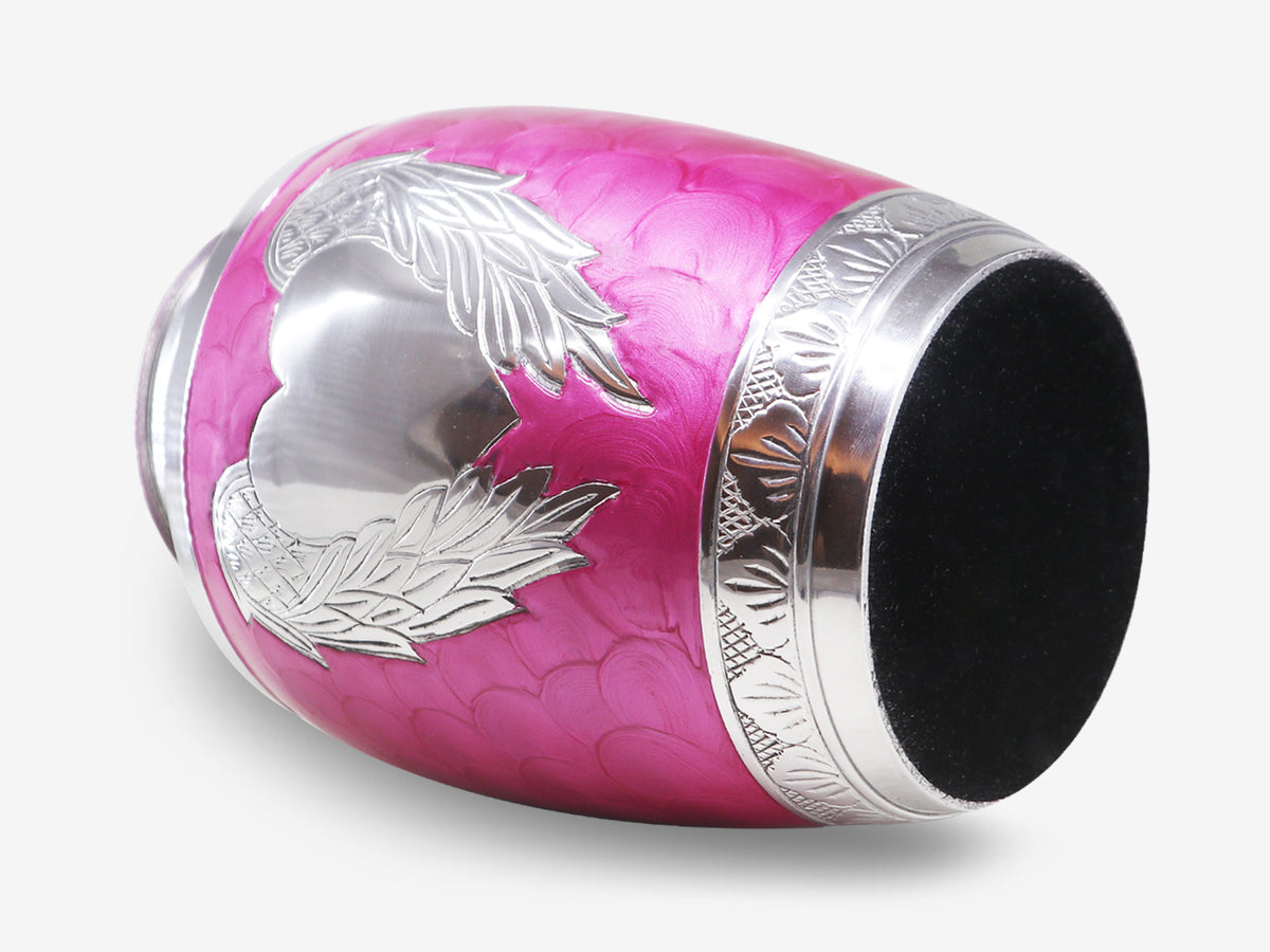 Heart Urn for Ashes – Angel Wings Adult Cremation Urn for Human Ashes in Black or Pink | MEILINXU — Made for Lasting Remembrance