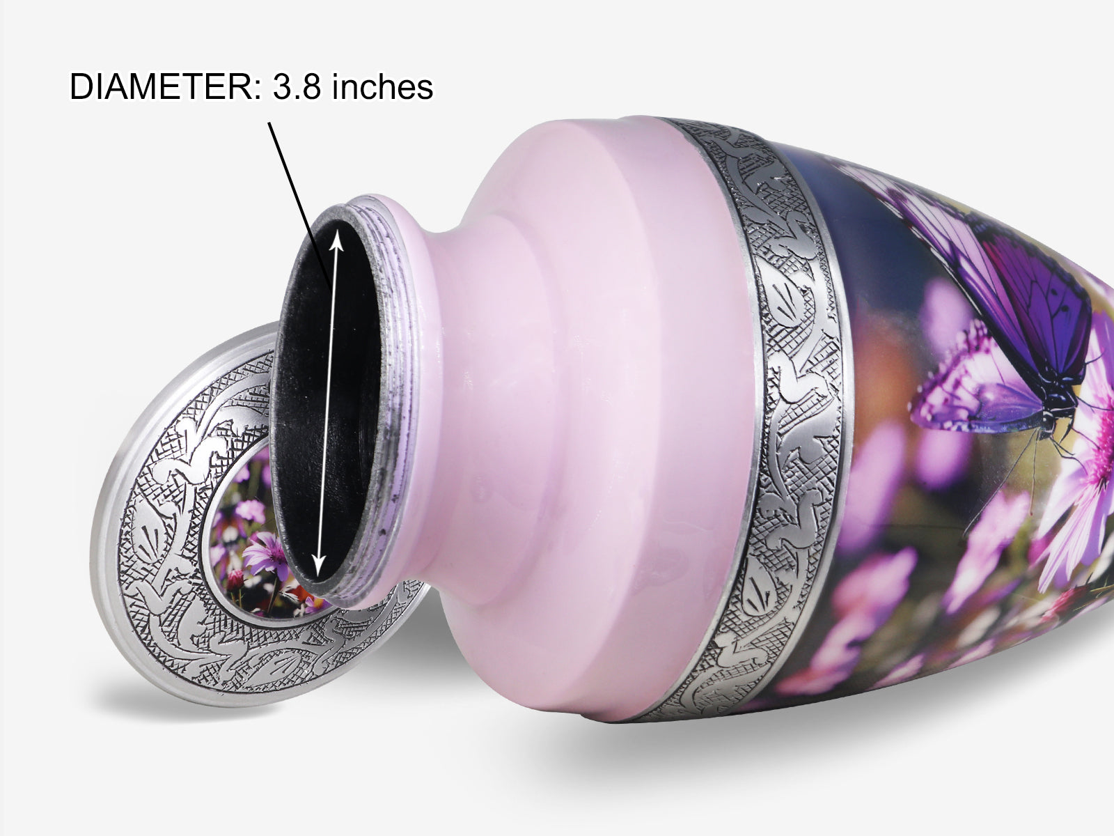 Purple Floral Urn for Ashes – Butterfly Large Adult & Tiny Keepsake for Human Ashes | MEILINXU — A Personal Memorial