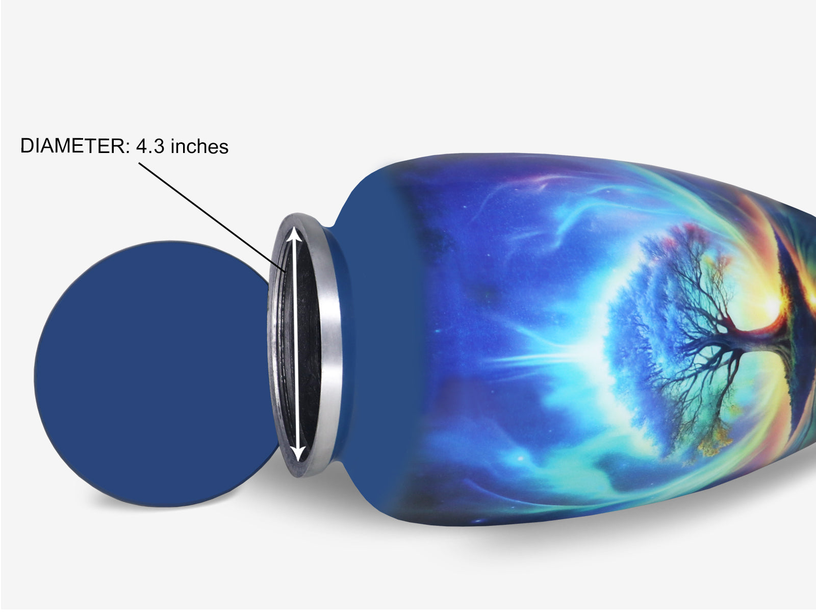 Northern Lights Urn – Blue Tree of Life Cremation Urns for Adults, Large Urn or Small Urn | MEILINXU — A Personal Memorial