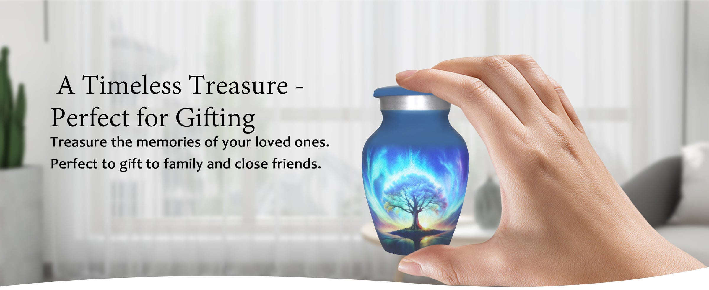 Northern Lights Urn – Blue Tree of Life Cremation Urns for Adults, Large Urn or Small Urn | MEILINXU — A Personal Memorial