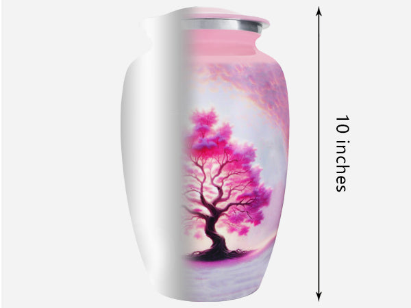 Pink Urn for Ashes – Tree of Life Cremation Urns for Adults, Large Adult Urn or Small Urn | MEILINXU — Made with Care
