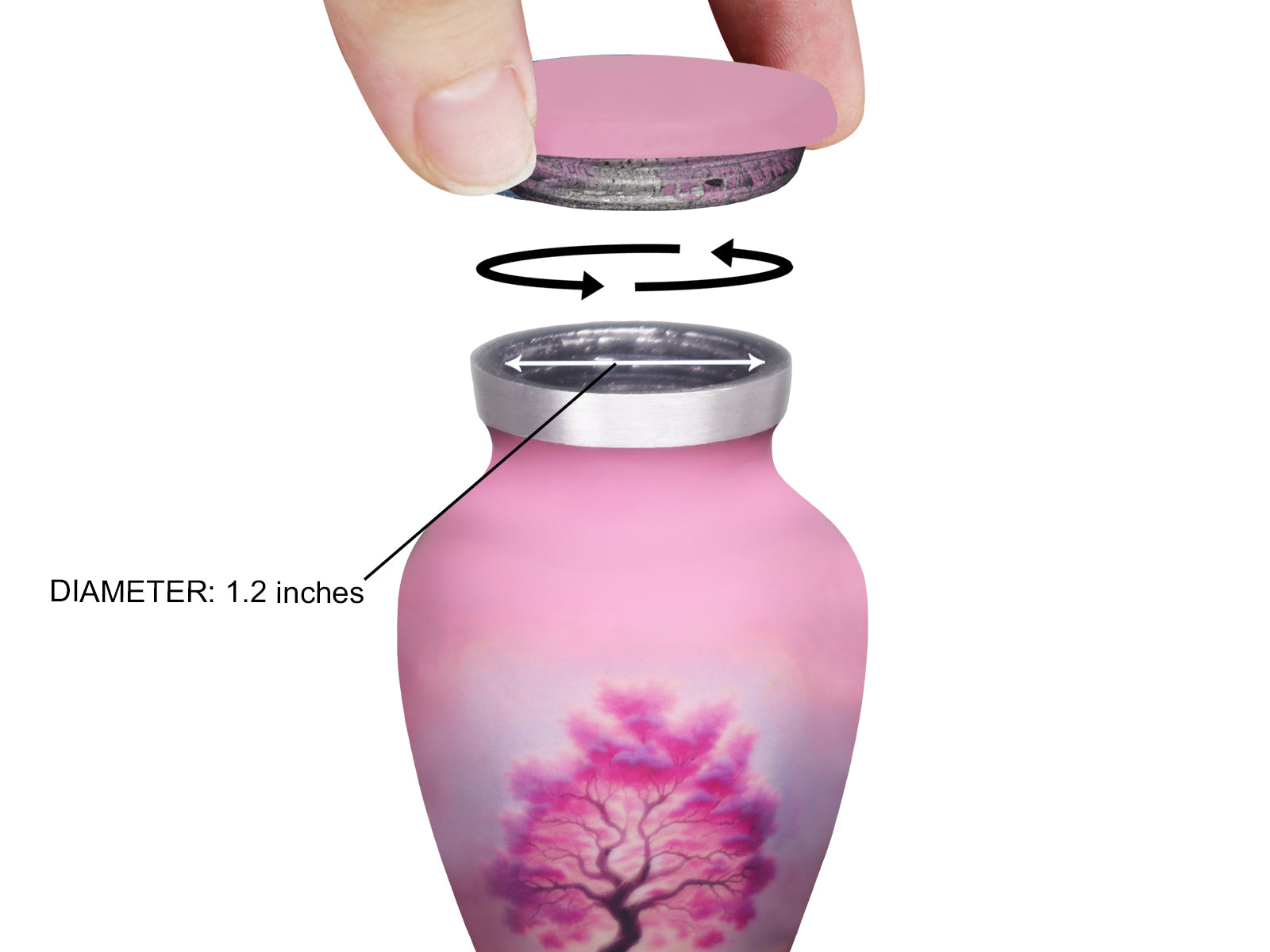 Pink Urn for Ashes – Tree of Life Cremation Urns for Adults, Large Adult Urn or Small Urn | MEILINXU — Made with Care