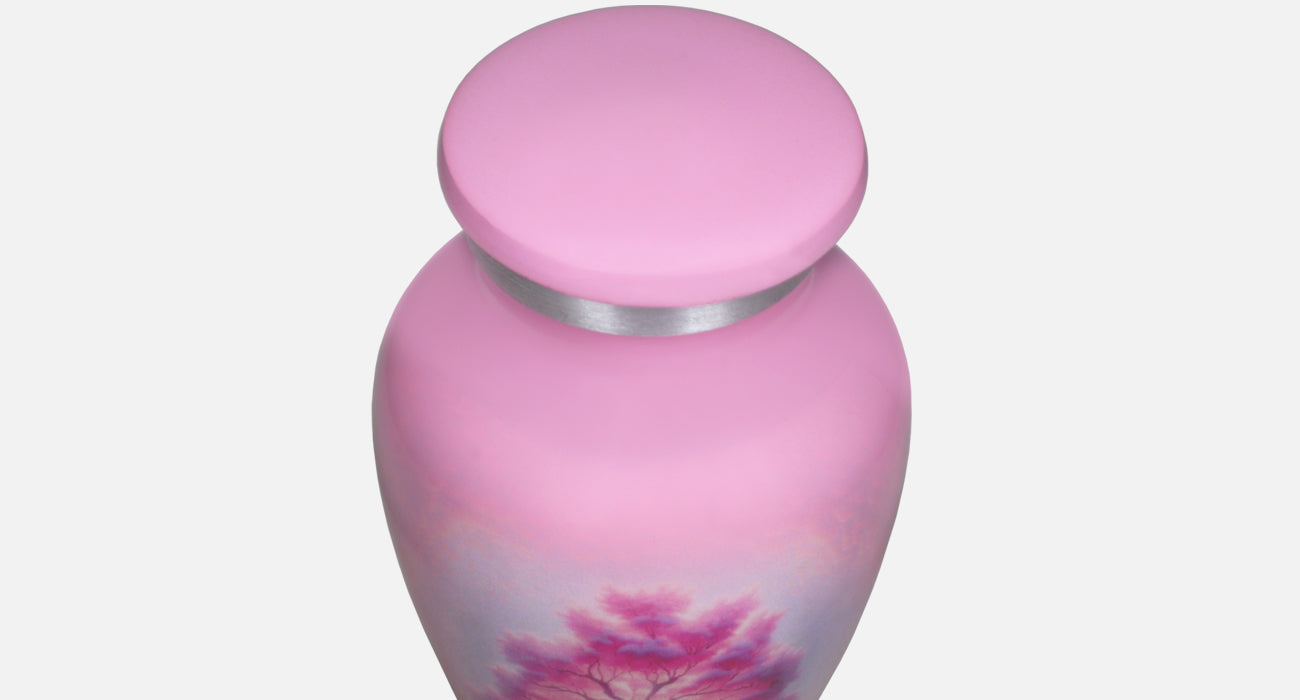 Pink Urn for Ashes – Tree of Life Cremation Urns for Adults, Large Adult Urn or Small Urn | MEILINXU — Distinctive Memorial Artwork