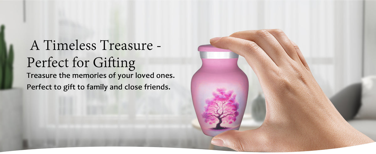 Pink Urn for Ashes – Tree of Life Cremation Urns for Adults, Large Adult Urn or Small Urn | MEILINXU — A Personal Memorial