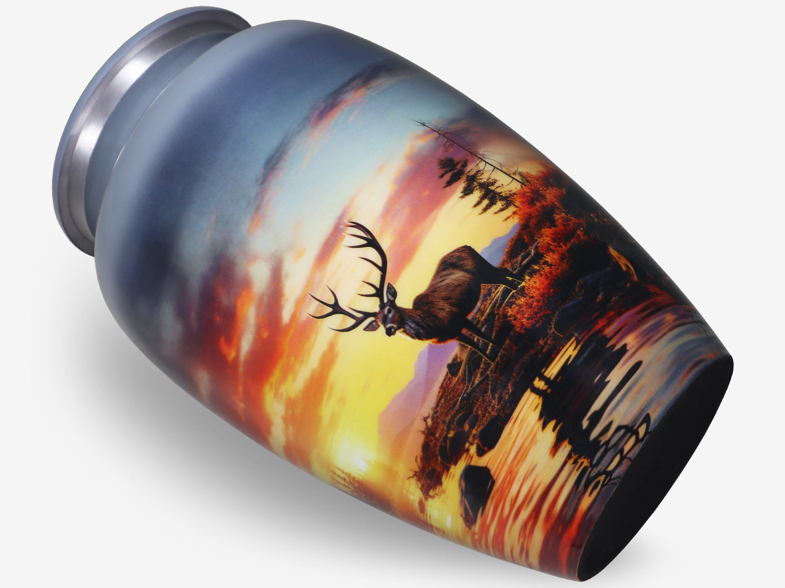 Gray Deer Urn for Ashes – Woodland Cremation Urns for Adults, Large Urn for Human Ashes | MEILINXU — Made for Lasting Remembrance