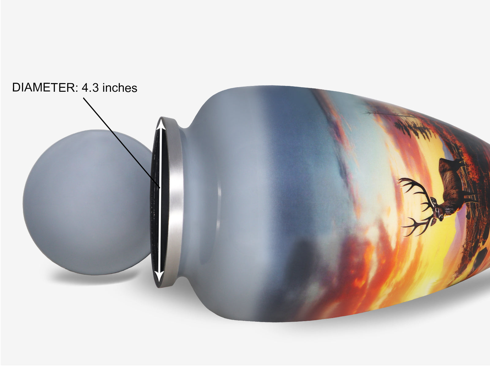 Gray Deer Urn for Ashes – Woodland Cremation Urns for Adults, Large Urn for Human Ashes | MEILINXU — A Personal Memorial