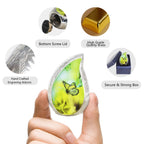M MEILINXU Butterfly & Flower Urn, Cremation Urns for Human Ashes - Display at Home or Niche, Engraved Aluminum Tear Drop Urn for Ashes Adult Female & Male